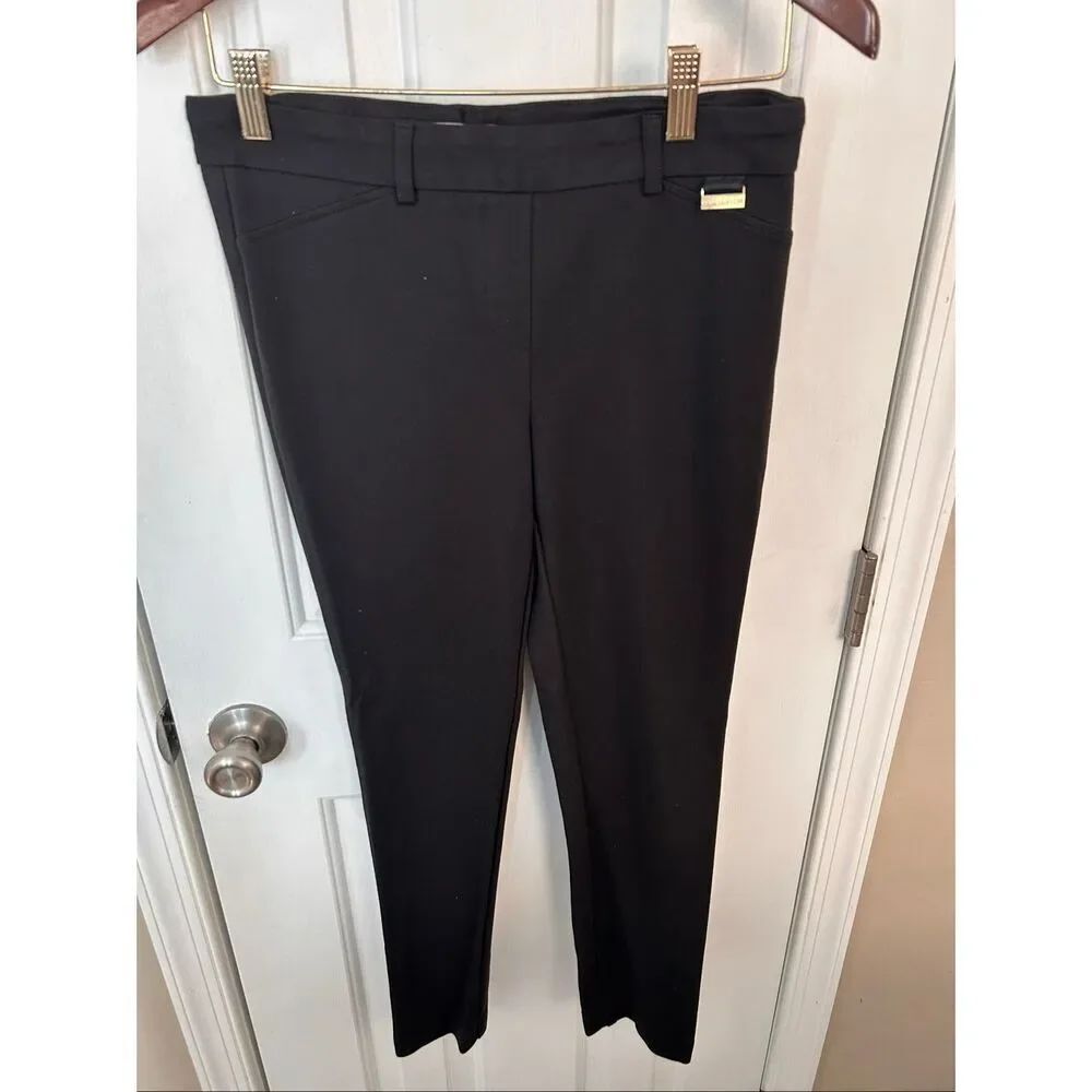 Marc New York black skinny stretchy dress pants zipper size small leggings